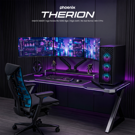 Ordenador pc phoenix gaming therion intel i5 14400f - vga nvidia rtx 5060 8gb - 16gb ddr5 - 1tb ssd nvme win 11 pro