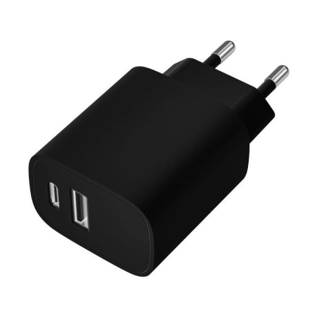 Cargador de Pared Leotec LECSPH20W2K/ 1xUSB Tipo-C/ 1xUSB/ 20W