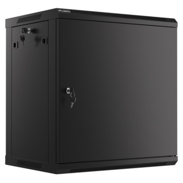 Armario lanberg mural rack 19 pulgadas 12u - 600x450 negro