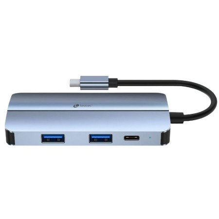 Docking USB Tipo-C Leotec LEDS04/ 2xUSB/ 1xUSB Tipo-C/ 1xUSB Tipo-C PD/ 1xHDMI/ 1xVGA/ 1xAudio/ Azul