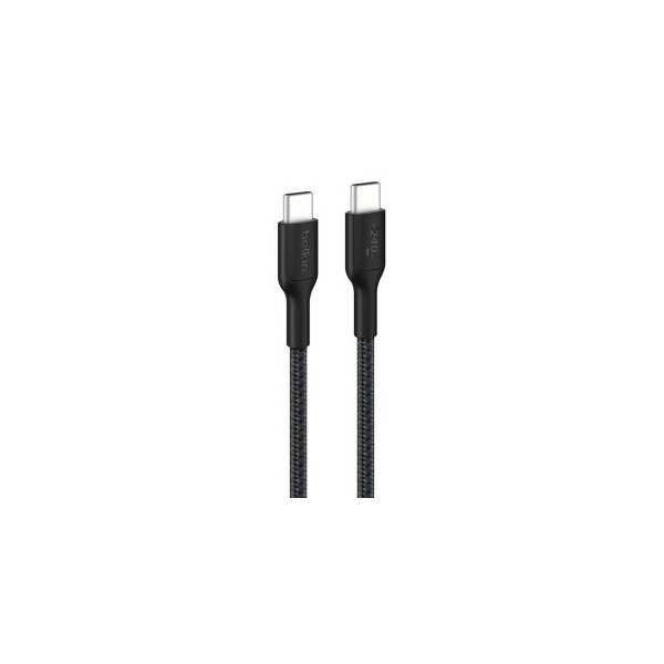 CABLE USB-C A USB-C 1M BELKIN CAB025HQ1MBK 240W TRENZADO COLOR NEGRO
