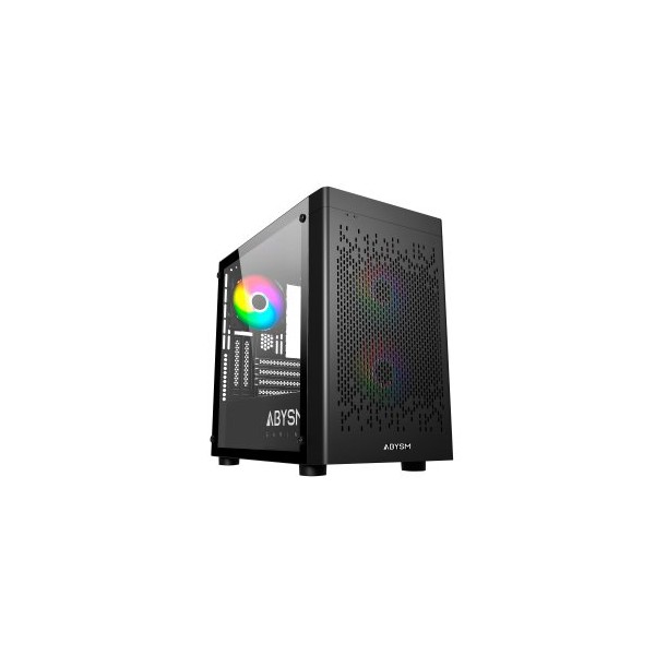 CAJA MICROATX GAMING ABYSM DANUBE INVA MX202 GPU 330mm 2x2.5 CRISTAL TEMPLADO