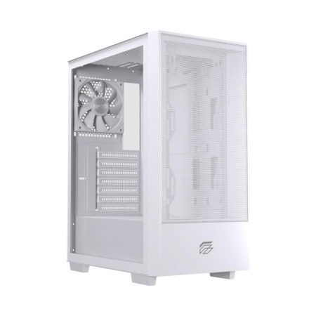 Caja ordenador gaming einarex p100 core atx cristal templado blanca