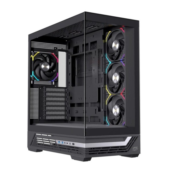 Caja ordenador gaming einarex s800 atx rgb cristal templado negra