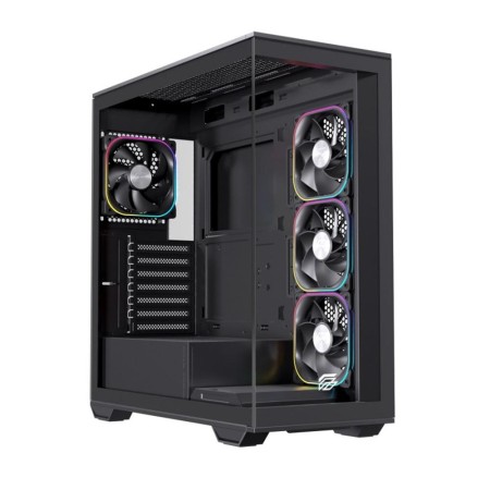 Caja ordenador gaming einarex s700 rgb atx cristal templado negra