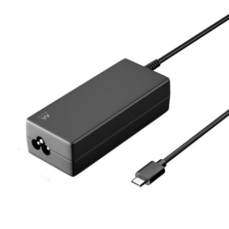 Cargador usb ewent para portatil - usb tipo c - 65w - negro