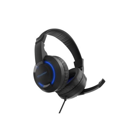 HEADSET ENERGY SISTEM HALO GAMING 501168 DRIVER 40MM JACK 3.5MM USB LUZ LED MICROFONO COLOR NEGRO