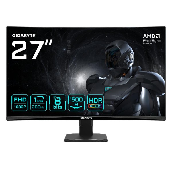Monitor curvo gaming gigabyte gs27fca 27 pulgadas fhd 200hz