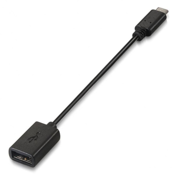 Cable USB 2.0 Tipo-C Aisens A107-0059/ USB Tipo-C Macho - USB Hembra/ 480Mbps/ 15cm/ Negro