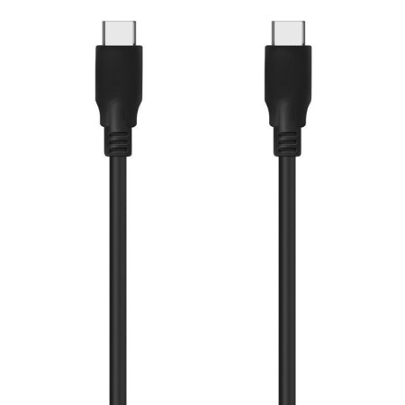 Cable USB 3.2 Tipo-C Aisens A107-0704 20GBPS 5A 100W/ USB Tipo-C Macho - USB Tipo-C Macho/ Hasta 100W/ 20Gbps/ 2m/ Negro
