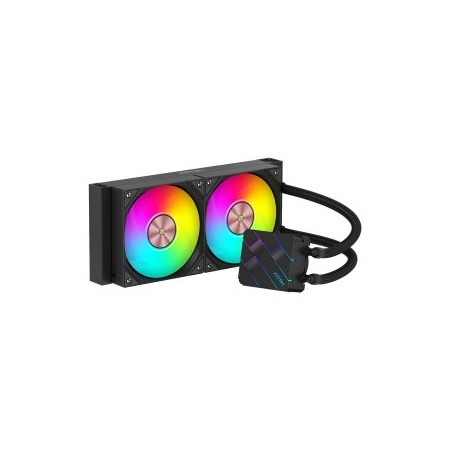 SISTEMA DE REFRIGERACION LIQUIDA ABYSM AB324013 OCEANIC TIDE 240 NEGRO ARGB DUAL FAN INTEL AMD