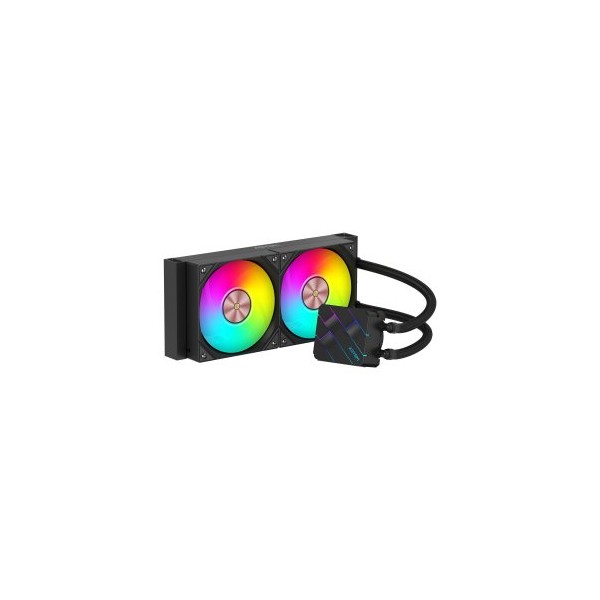 SISTEMA DE REFRIGERACION LIQUIDA ABYSM AB324013 OCEANIC TIDE 240 NEGRO ARGB DUAL FAN INTEL AMD