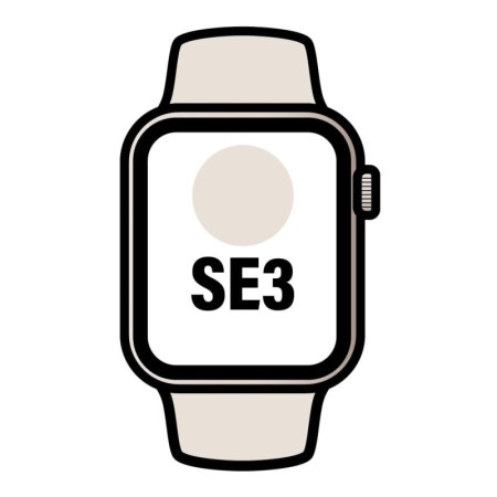 Apple Watch SE3/ GPS/ 40mm/ Caja de Aluminio Blanco Estrella/ Correa Deportiva Arena M/L