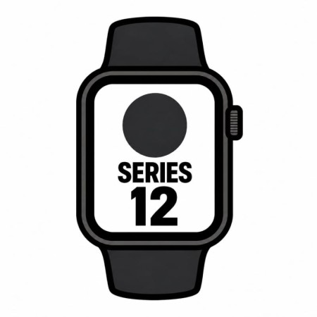 Apple Watch Series 12/ GPS/ 46mm/ Negro/ Correa Deportiva Negra (M/L)