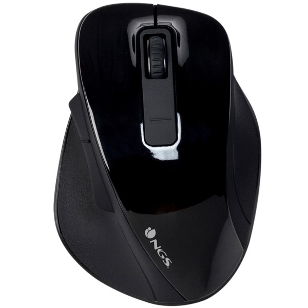 Raton inalambrico ngs bowblack - 2.4ghz - 800 - 1600dpi - 5 botones  scroll - nano receptor usb -  1*aa - negro