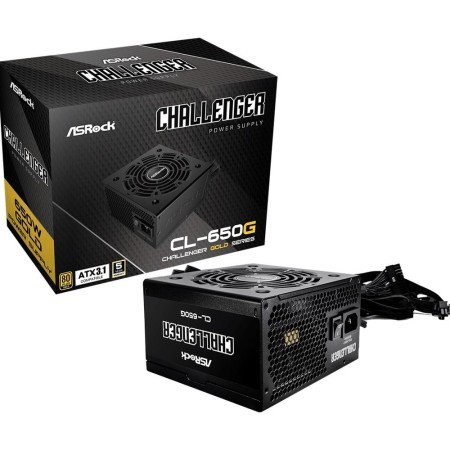 Fuente alimentacion asrock challenger cl - 650g gaming atx 650w negra