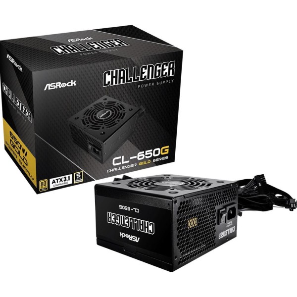 Fuente alimentacion asrock challenger cl - 650g gaming atx 650w negra