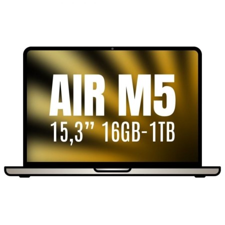 Apple Macbook Air 15,3″/ M5 10-Core CPU/ 16GB/ 1TB SSD/ 10-Core GPU/ Blanco Estrella