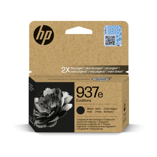 HP Cartucho de Tinta Original EvoMore 937e negra
