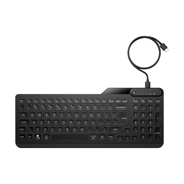 HP Teclado con cable retroiluminado multidispositivo 405