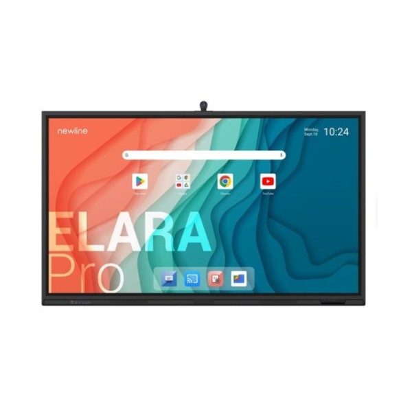 NEWLINE MONITOR INTERNATIVO ELARA PRO (TT-6523QCA+) 65″, ANDROID 13, GOOGLE EDLA, CAMARA 4K, 8 MIC, MULTI USUARIO, 2X20W+SUB15W,