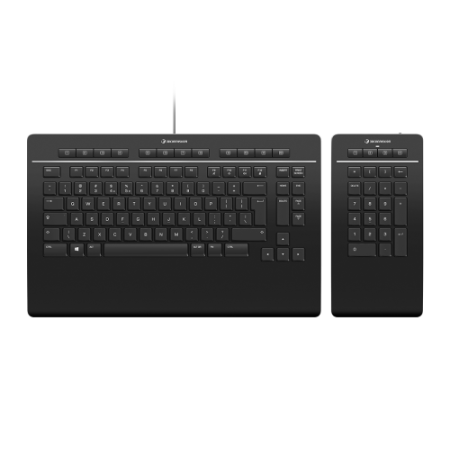 3Dconnexion Keyboard Pro with Numpad teclado Oficina USB + RF Wireless + Bluetooth QWERTZ Alemán Negro