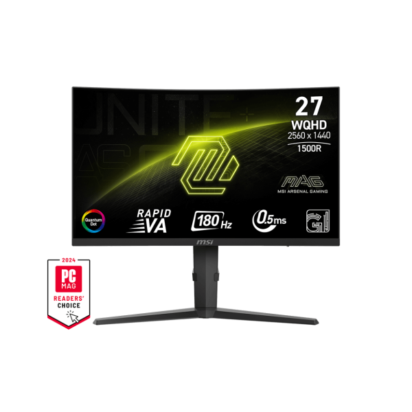 MSI MONITOR MAG 275CQRF QD E2. 27″. CURVO 1500R. 2560X1440. 180HZ. NEGRO