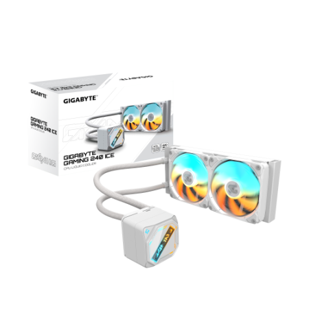 GIGABYTE GAMING 240 ICE Refrigeración Líquida para CPU - 2x120mm Ventiladores ARGB, mecanismo de enclavamiento deslizante, DAISY