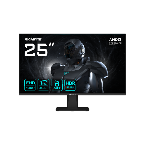 MONITOR GIGABYTE 25″ GS25F2A,SS IPS,1920X1080(FHD),0.09PP,1000:1,1MS,240HZ,2HDMI+1DP,ALTAVOCES