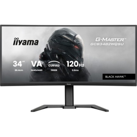 MONITOR IIYAMA G-MASTER GCB3482WQSU-B1, CURVO 34″, 120HZ, 500CD