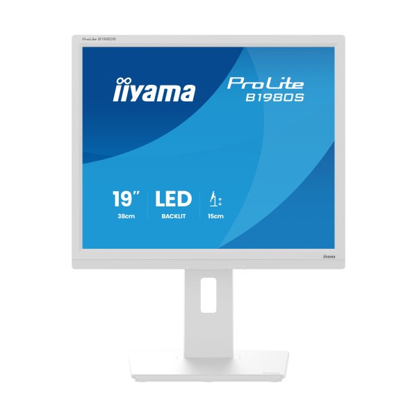 MONITOR IIYAMA 19 PULGADAS,BLANCO, PANEL TN, 3MS, 250CD/M2, 75HZ, AJUSTABLE EN ALTURA, ALTAVOCES,