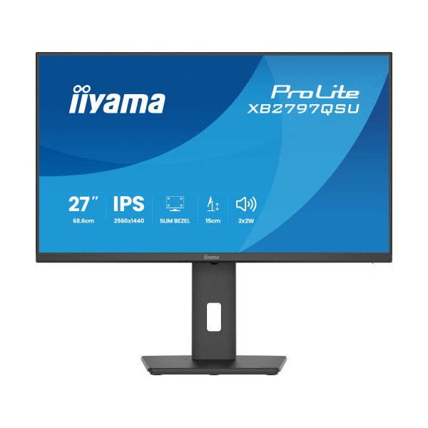 MONITOR IIYAMA PANTALLA PARA PC 68,6 CM (27″) 2560 X 1440 PIXELES QUAD HD LED PANEL IPS AJUSTABLE HDMI DISPLAYPORT USB