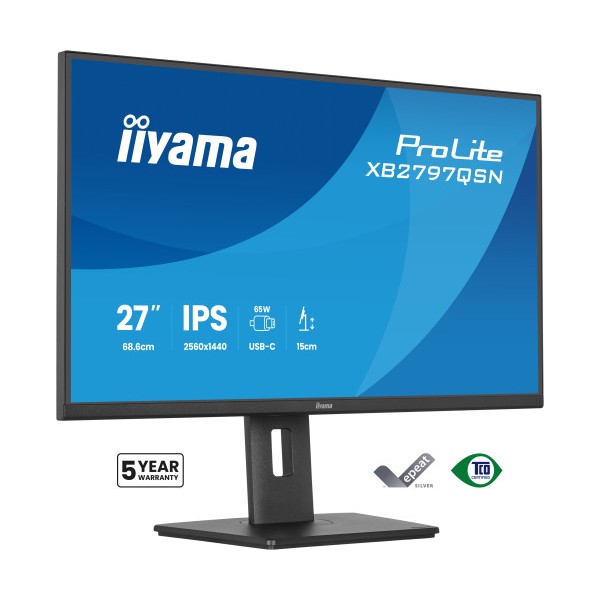 MONITOR IIYAMA, 27″, IPS, 4-SIDE SLIM BEZEL 2560X1440 75HZ
