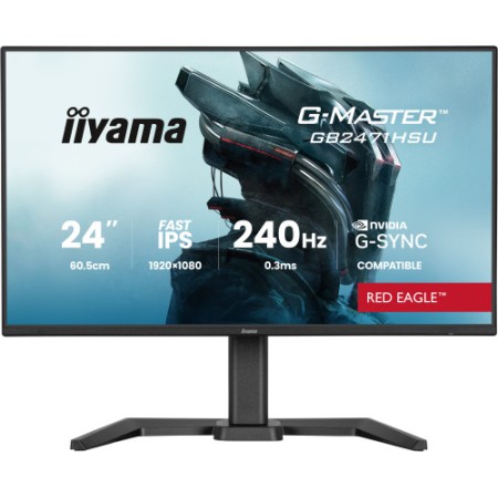 MONITOR IIYAMA 24 PULGADAS RESOLUCION FULL HD (1920X1080), PANEL FAST IPS, 0,8 MS (MPRT), 240 HZ, BRILLO 250, CONTRASTE 1100:1, 