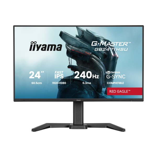 MONITOR IIYAMA 24 PULGADAS RESOLUCION FULL HD (1920X1080), PANEL FAST IPS, 0,8 MS (MPRT), 240 HZ, BRILLO 250, CONTRASTE 1100:1, 