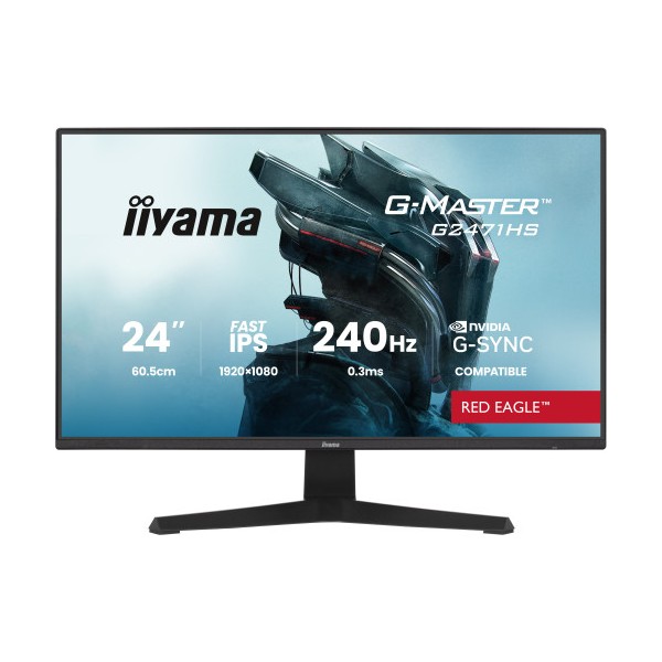 MONITOR IIYAMA 24 PULGADAS RESOLUCIÓN FULL HD (1920X1080), PANEL IPS, 0,8 MS (MPRT), 165 HZ, BRILLO 250, CONTRASTE 1100:1, HDMI,