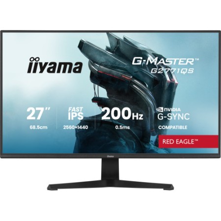 MONITOR IIYAMA 27 PULGADAS RESOLUCION QHD (2560X1440), PANEL IPS, 1 MS (MPRT), 200 HZ, BRILLO 400, CONTRASTE 1000:1, HDMI, DISPL