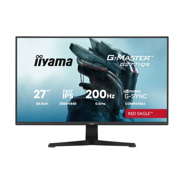 MONITOR IIYAMA 27 PULGADAS RESOLUCION QHD (2560X1440), PANEL IPS, 1 MS (MPRT), 200 HZ, BRILLO 400, CONTRASTE 1000:1, HDMI, DISPL