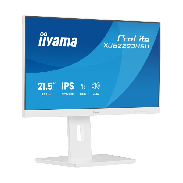 MONITOR IYAMA PROLITE, 21,5 PULAGADS, 54,5 CM, IPS PANEL TECHNOLOGY LED, 1920X1080, 100 HZ, MATE BLANCA