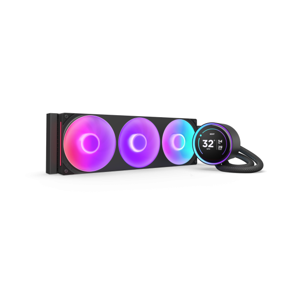 NZXT Kraken Elite 360 RGB Procesador Sistema de refrigeración líquida todo en uno 12 cm Negro 1 pieza(s)