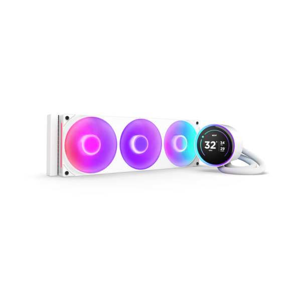 NZXT Kraken Elite 360 RGB Procesador Sistema de refrigeración líquida todo en uno 12 cm Blanco 1 pieza(s)