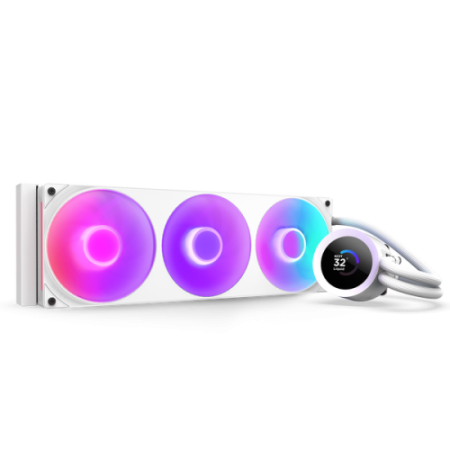 NZXT Kraken Plus 360 RGB Procesador Sistema de refrigeración líquida todo en uno Blanco 1 pieza(s)