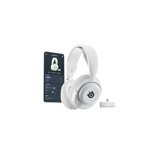 Steelseries Arctis Nova 5X Wireless Auriculares Inalámbrico Diadema Juego USB Tipo C Bluetooth Blanco
