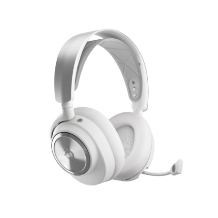 Steelseries Arctis Nova Pro Wireless Auriculares Inalámbrico y alámbrico Diadema Juego Bluetooth Plata, Blanco