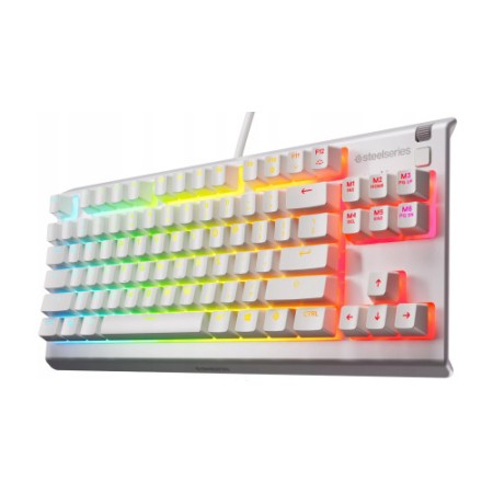 TECLADO STEELSERIES APEX 3 TKL (USA) BLANCO (64819)