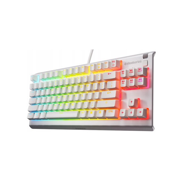 TECLADO STEELSERIES APEX 3 TKL (USA) BLANCO (64819)