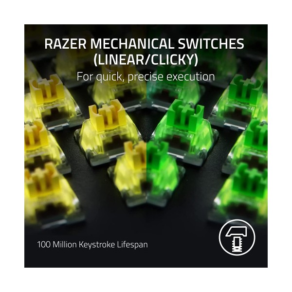 TECLADO RAZER BLACKWIDOW V4 PRO GREEN SWITCH (USA) (RZ03-04680100-R3M1)