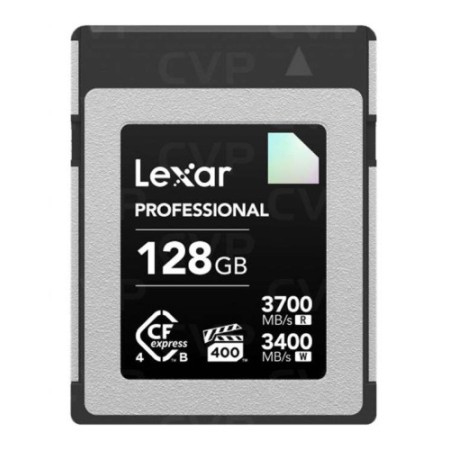 LEXAR 128GB PROFESSIONAL CFEXPRESS 4.0 TYPE-B CARD, UP TO 3700MB/S READ 3400MB/S WRITE. VPG 400