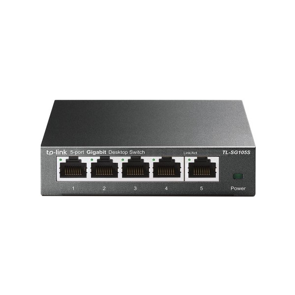 TP-Link TL-SG105S No administrado Gigabit Ethernet (10/100/1000) Negro