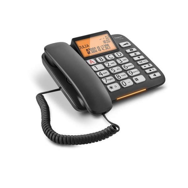 Gigaset DL 580 teléfono Teléfono analógico Negro Identificador de llamadas